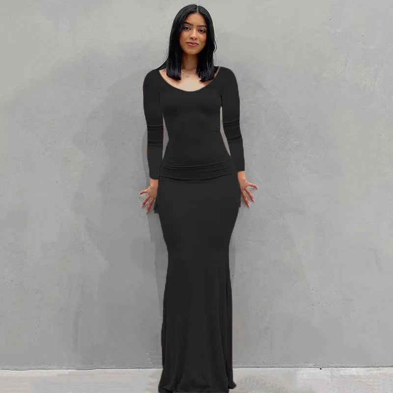 Spaghetti Strap Bodycon Maxi Dress