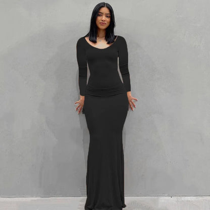 Spaghetti Strap Bodycon Maxi Dress