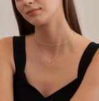 Zircon Round Pendant Necklace