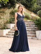 Beaded Chiffon Gown