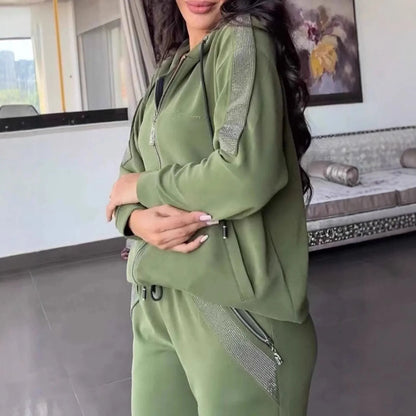 Diamond Patchwork Tracksuit Set