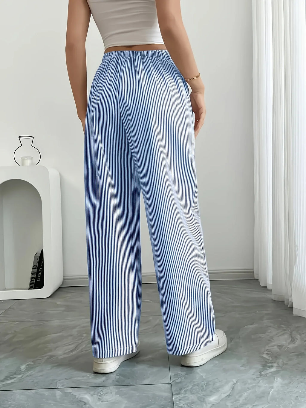 Striped Drawstring Sports Pants