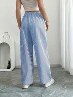Striped Drawstring Sports Pants