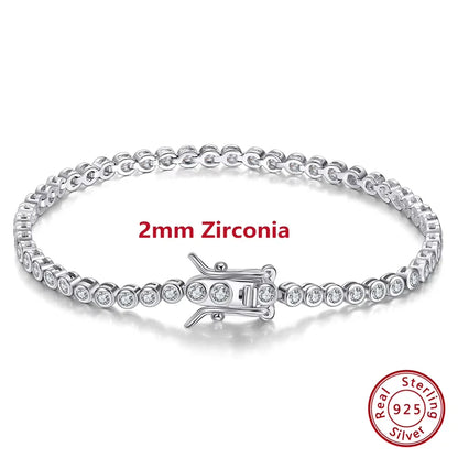 Sterling Silver Tennis Chain Bracelet