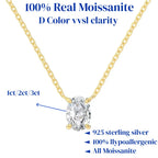 Moissanite Silver Pendant Necklace