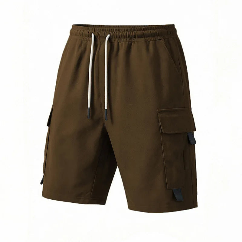 Flap Cargo Drawstring Shorts