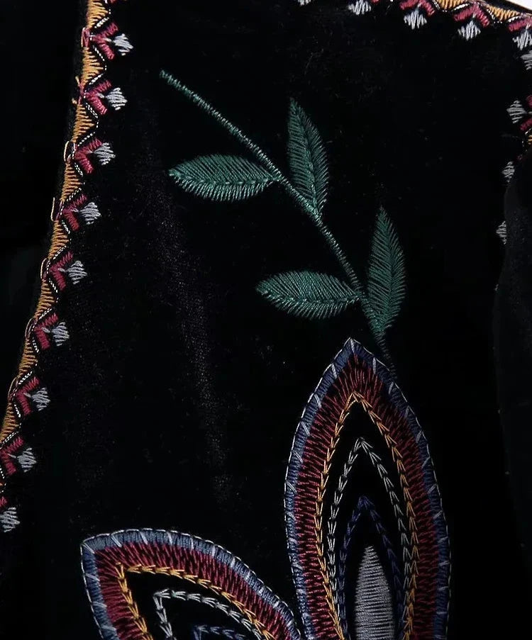 Vintage Floral Embroidery Jacket