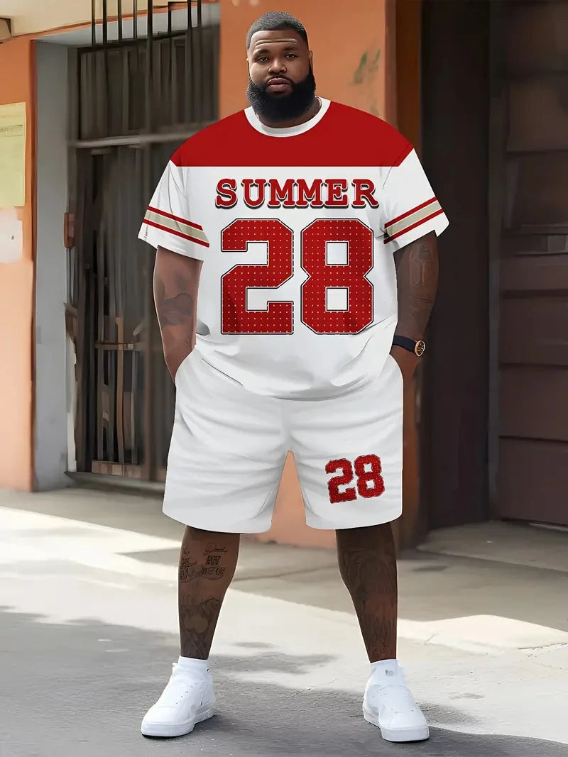 Letter Print Basketball Shorts Set