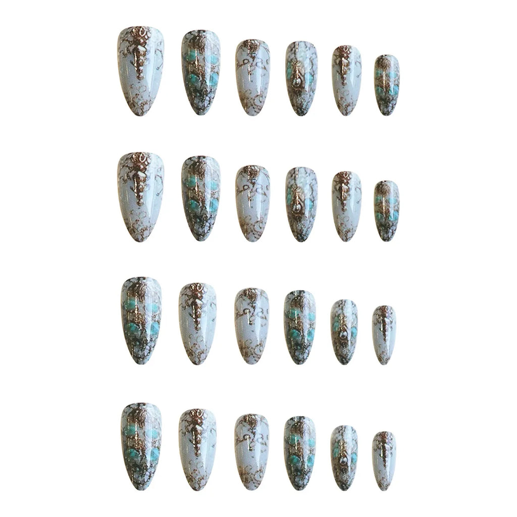 set Medium long fake nails