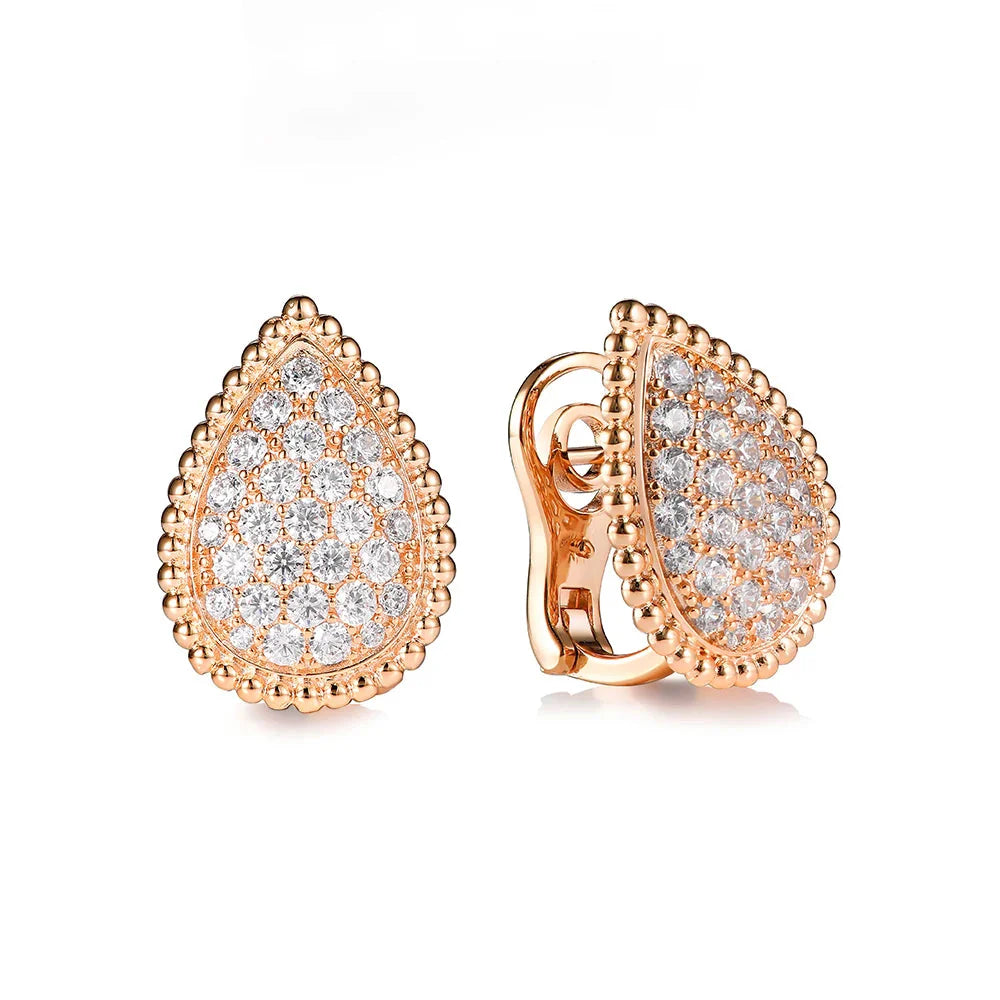 Vintage Water Drop Clip Earrings