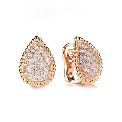 Vintage Water Drop Clip Earrings