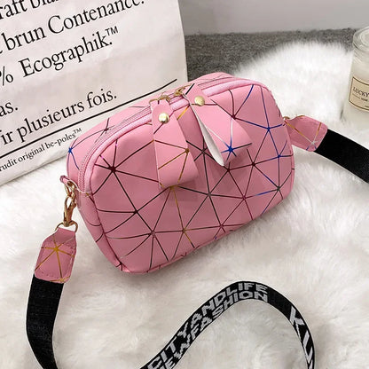 Geometric PU Crossbody Bag