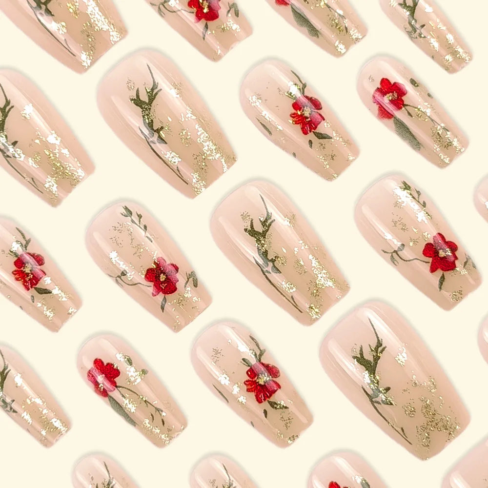 set Medium long fake nails