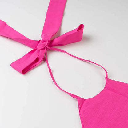 Office Patchwork Backless Suit