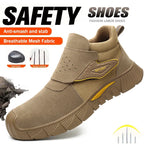 Brown Welding Steel-Toe Boots