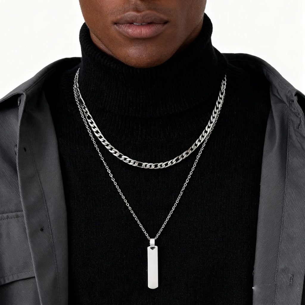 Mprainbow Vertical Layer Necklace
