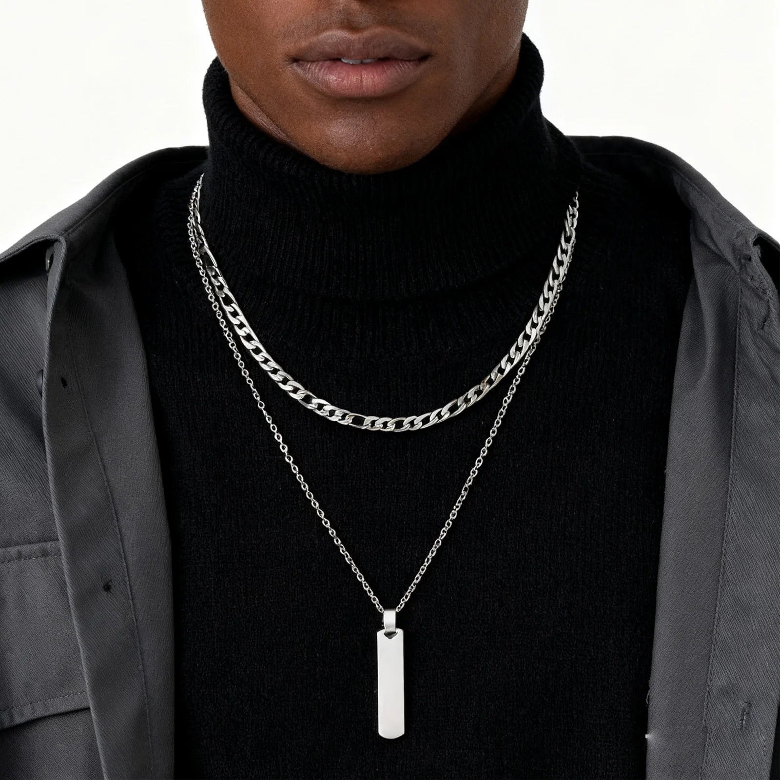 Mprainbow Vertical Layer Necklace