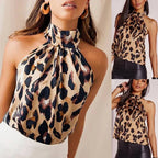 Broadcloth Solid Halter Neck True-To-Size Fit Top