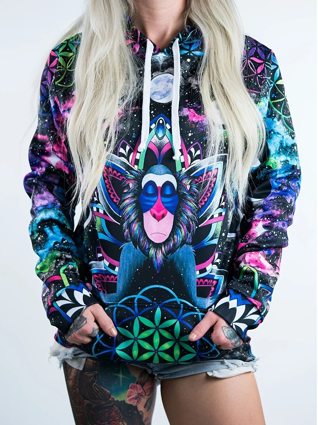 3D Graphic Loose Hoodie