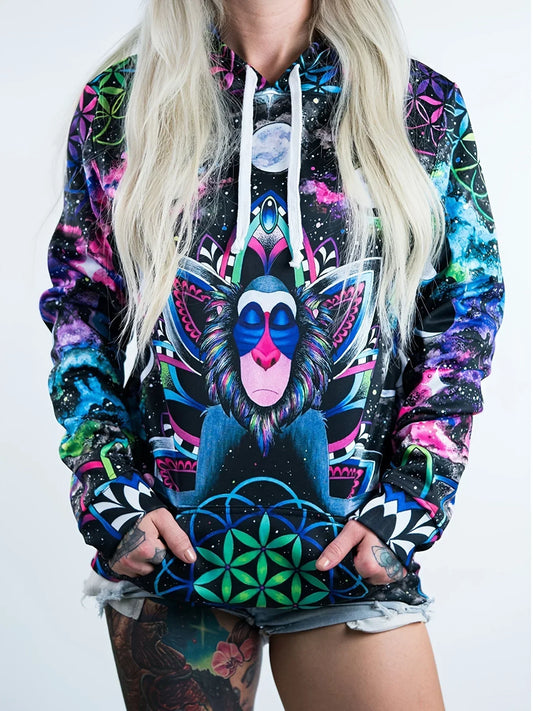 3D Graphic Loose Hoodie