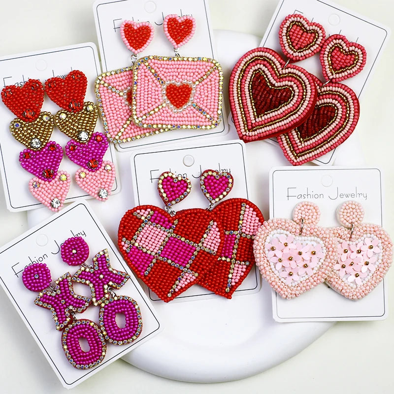 Love Letter Beaded Earrings