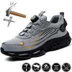Rotating-Button Anti-Smash Safety Shoes