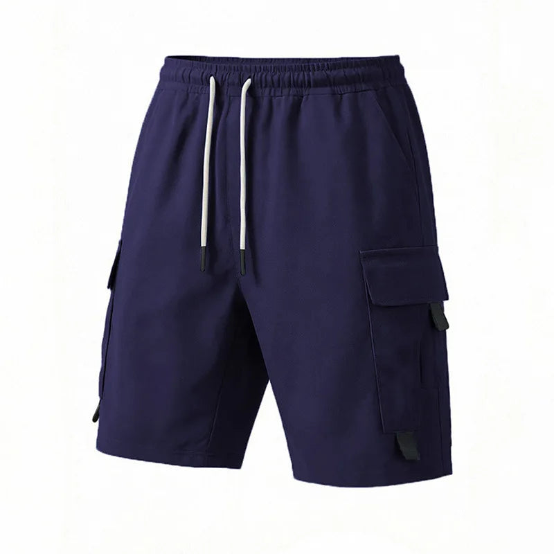 Flap Cargo Drawstring Shorts