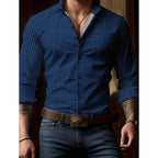 V-Neck Print Casual Shirt