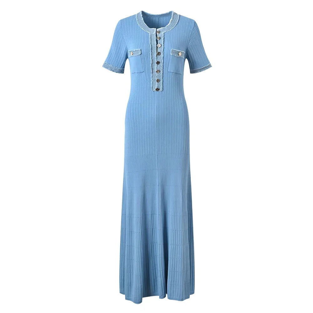 Elegant Knit Maxi Dress