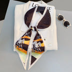 Horse Pattern Long Silk Scarf