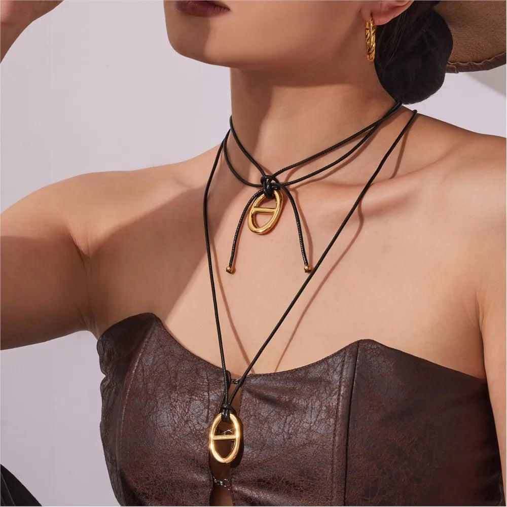Letter Rope Chain Necklace