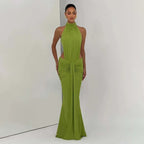 Pleated Halter Bodycon Dress