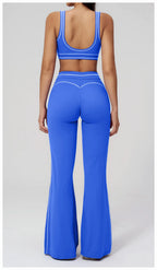 Knit Construction Sleeveless True-To-Size Fit Two-Piece Yoga Set