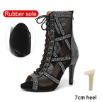 Rhinestone Latin Dance Boots