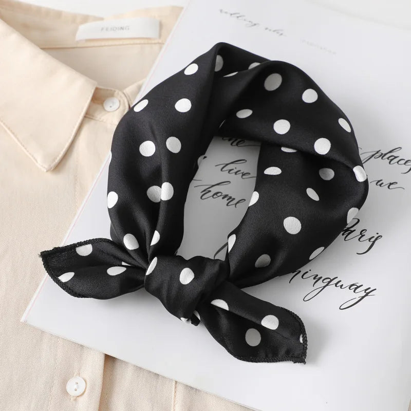 Dot Print 50cm Square Scarf