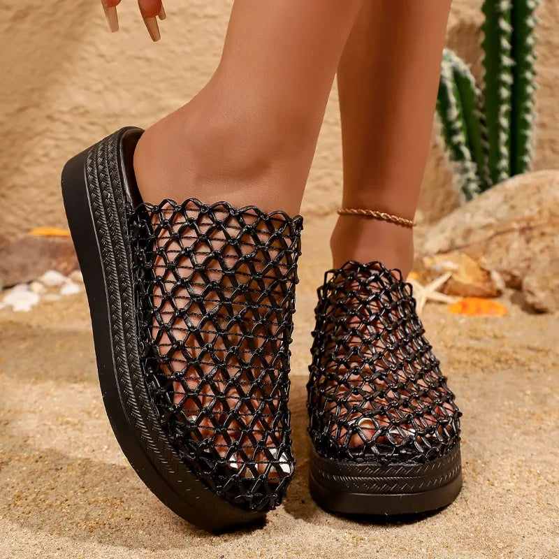 Mid Heel Summer Slides