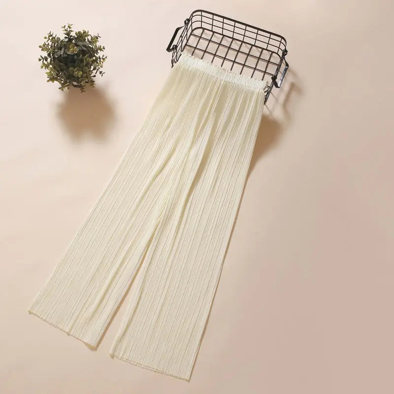 RankSweet Pleated Drape Wide-Leg Pants