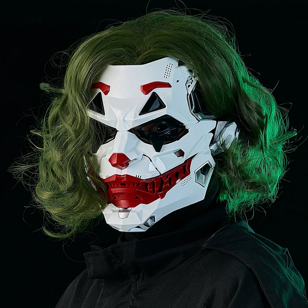 Geometric Cyberpunk Clown Mask
