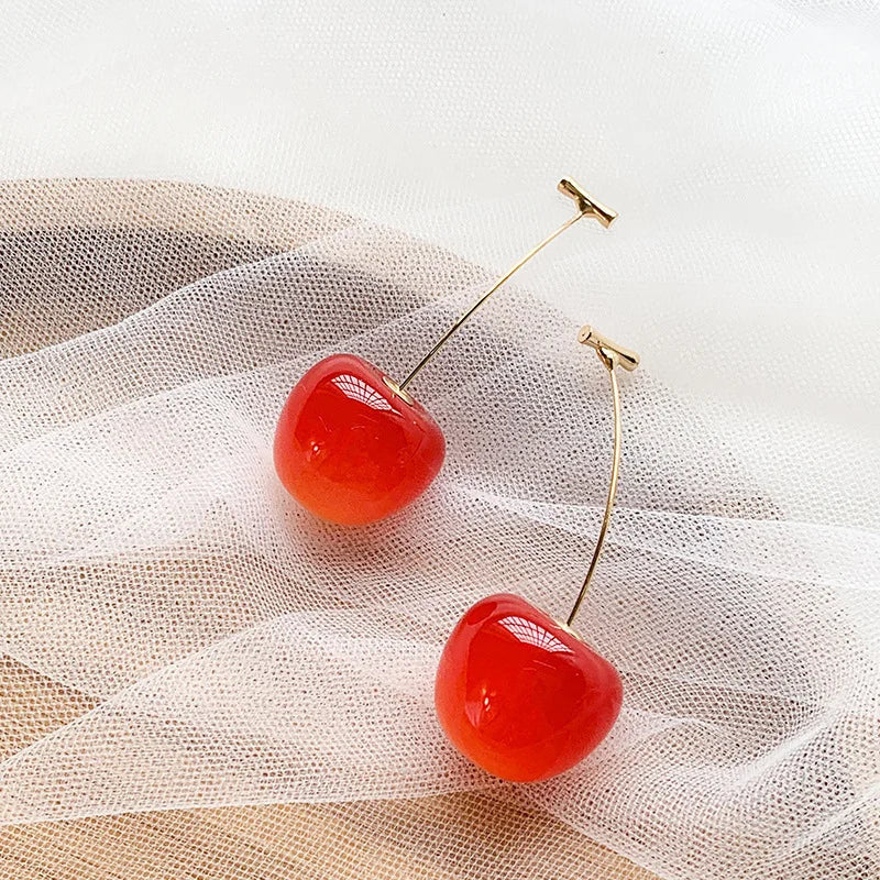 Lovely Red Cherry Earrings