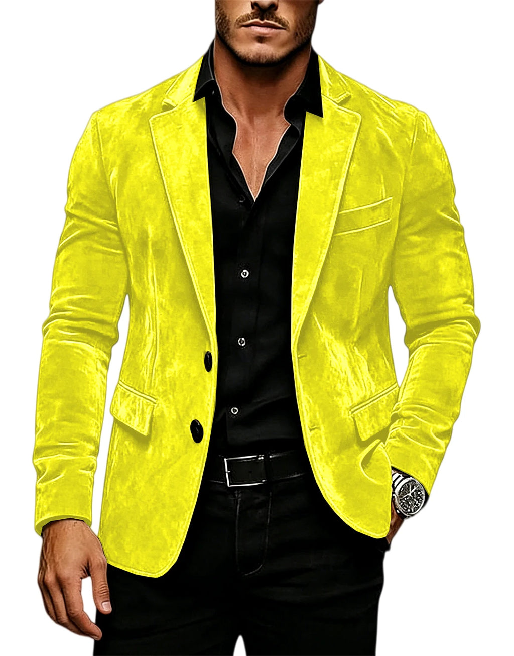 Suede Texture Notch-Lapel Sport Coat