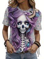 Skull Rose Graphic T-Shirt