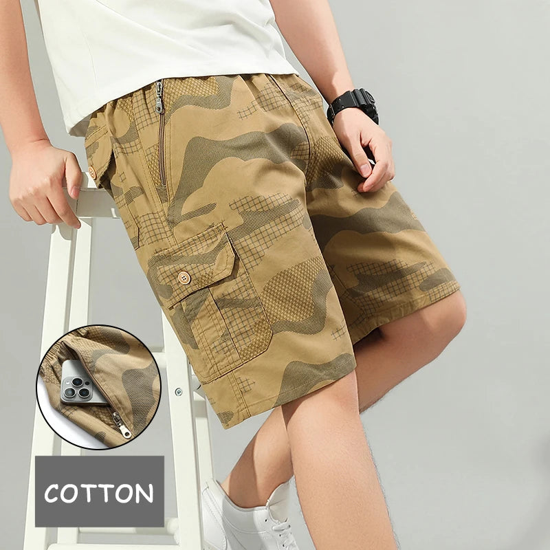 Lightweight Camo Cargo Shorts