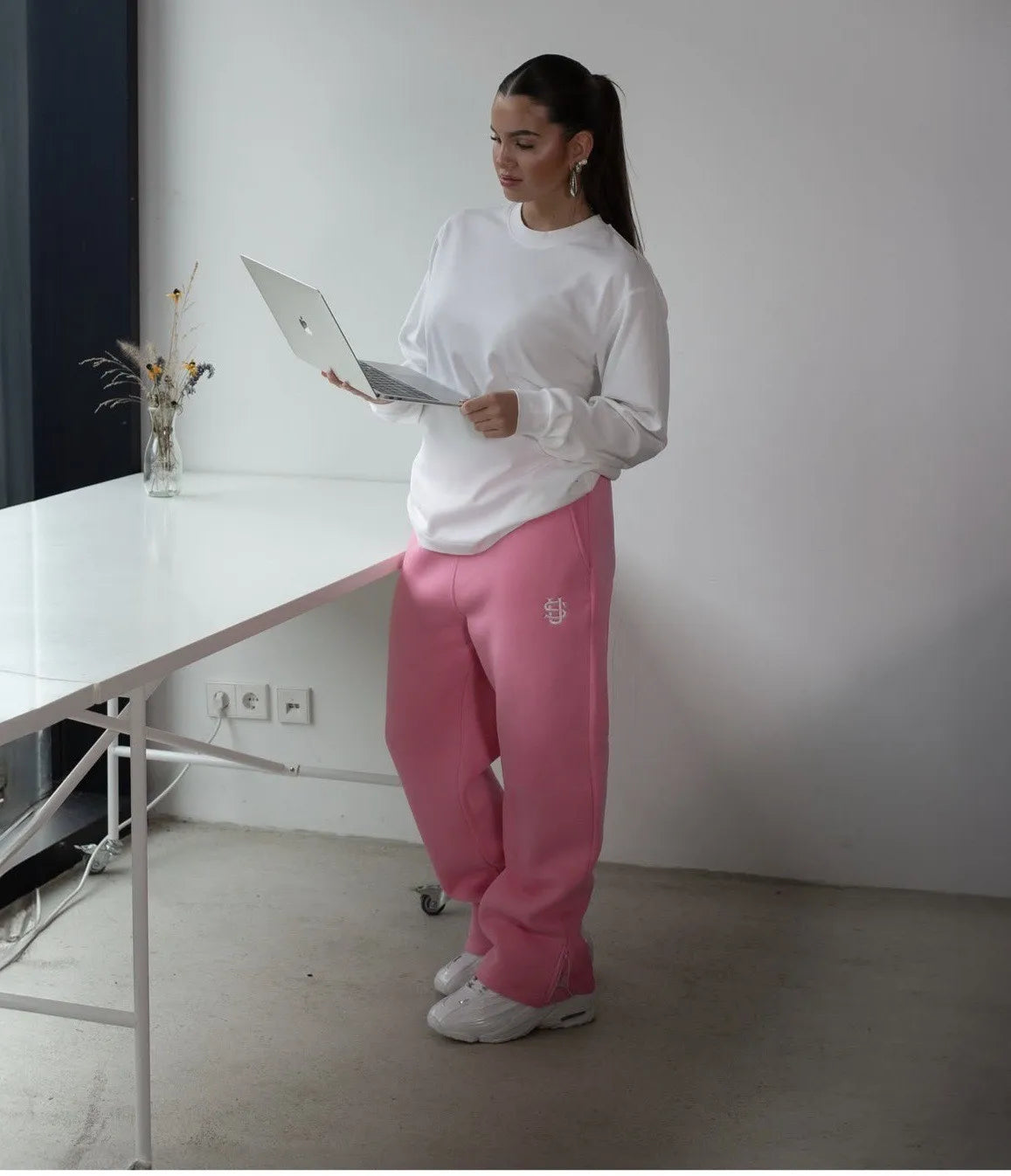 KERESLINA Tie-Dye Wide-Leg Sports Pants