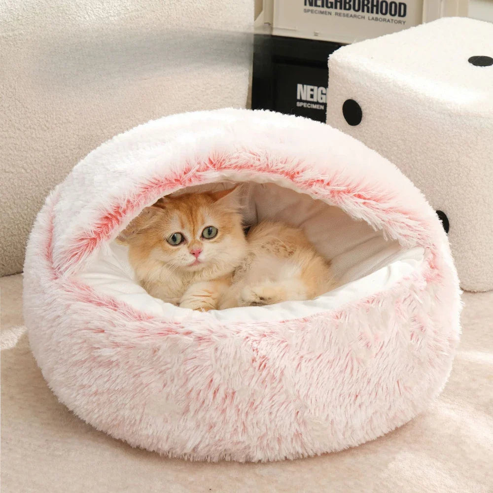 Warm Plush Cat Bed
