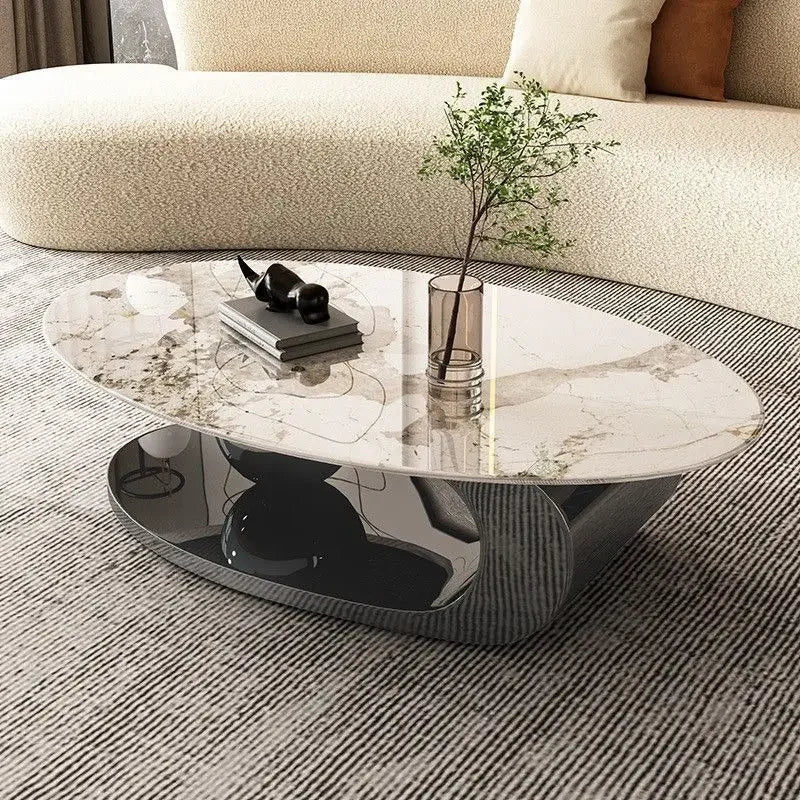 Nordic Minimalist Oval Coffee Table