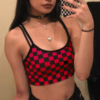 Plaid Halter Crop Top