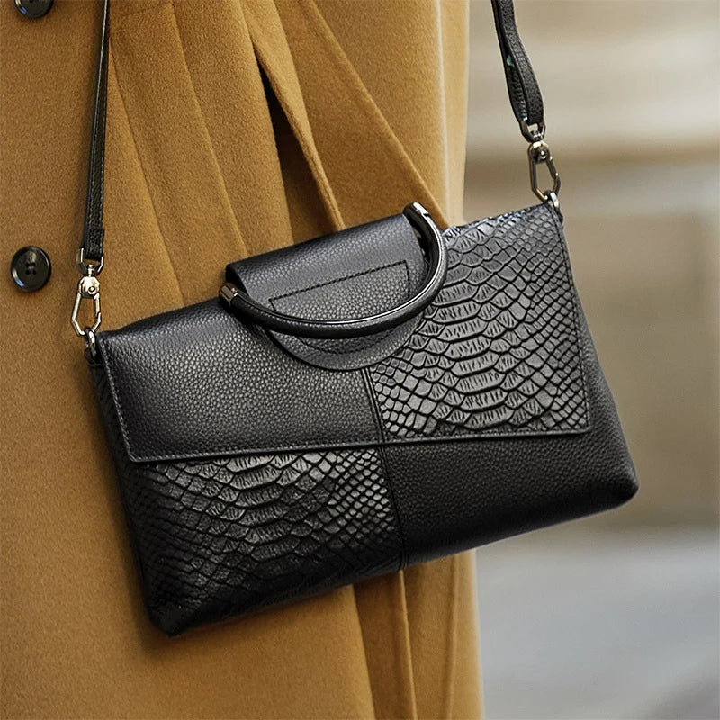 Alligator Pattern Crossbody Bag