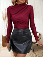 Round-Neck Knit T-Shirt