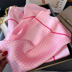Dot Print 70cm Silk Square Scarf