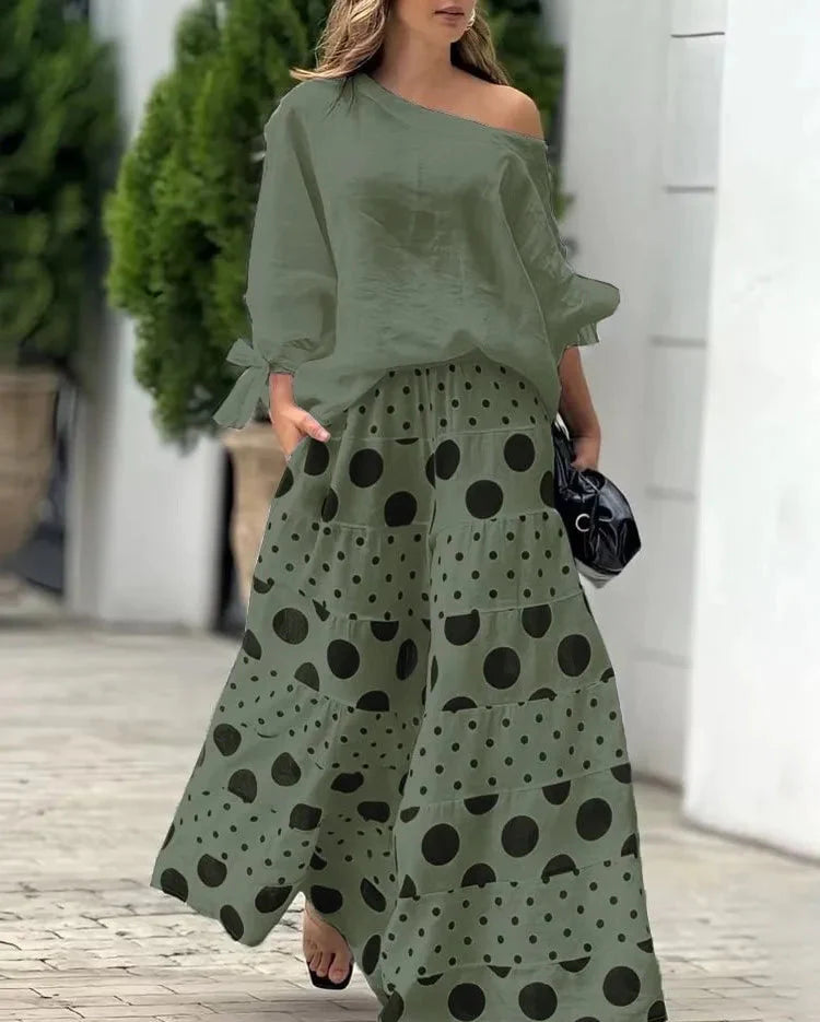 Loose Polka Dot Suit